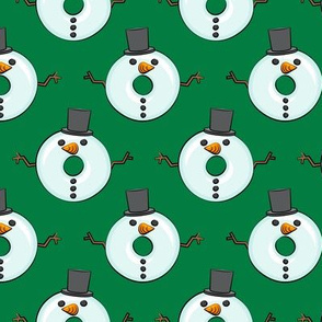 snowman donuts - dark green - Christmas & winter 