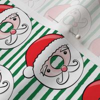 Santa donuts - dark green stripes - Christmas & winter 
