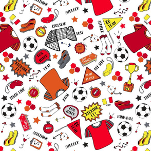 Soccer Fun, Red, large