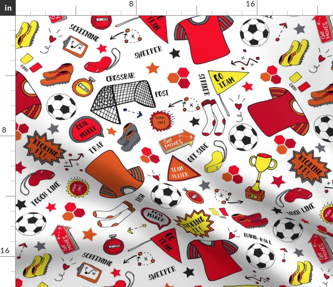 Soccer Fun, Red, large