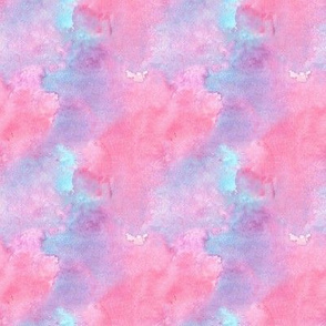 Watercolor abstract in pink, purple and blue mini