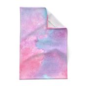 Watercolor abstract in pink, purple and blue large