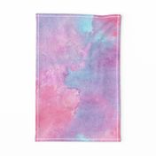 Watercolor abstract in pink, purple and blue large