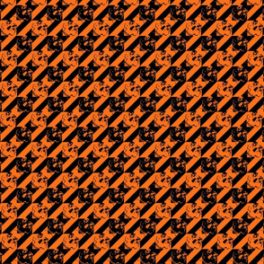 hounds tooth of the dead orange and black (halloween)