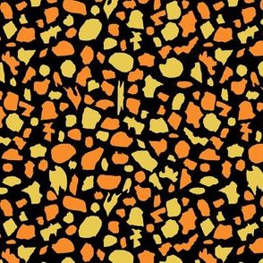 Halloween Terrazzo in orange, yellow and black