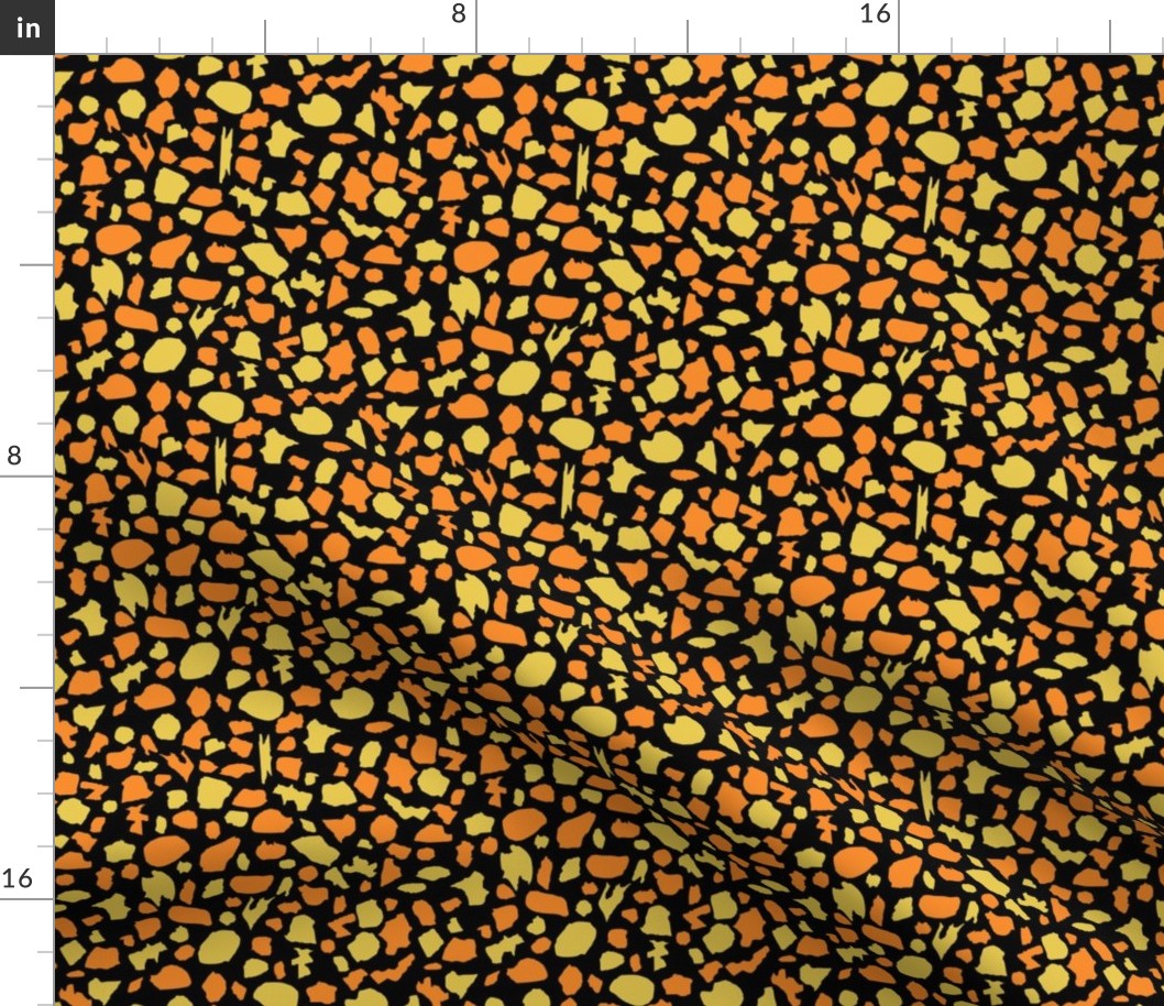 Halloween Terrazzo in orange, yellow and black