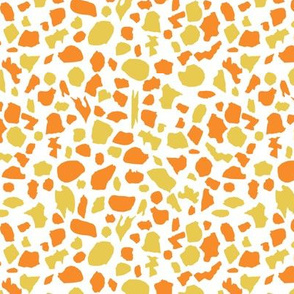 Halloween Terrazzo in Orange, Mustard and White