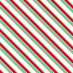 Christmas red and green candy cane stripes 