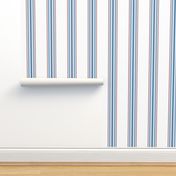 farmhouse ticking stripes in red white and blue