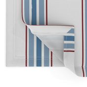 farmhouse ticking stripes in red white and blue