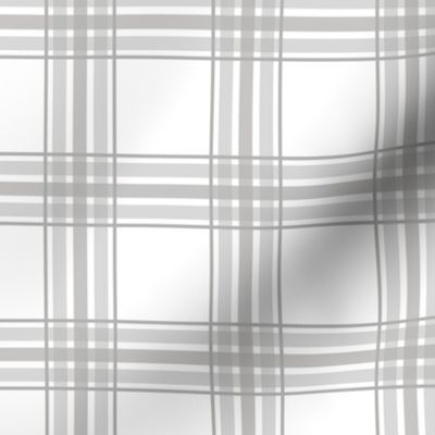 farmhouse plaid in gray and white
