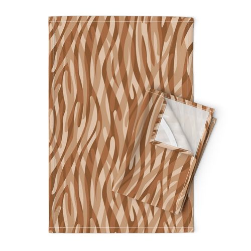 Abstract Zebra Stripes Taupe