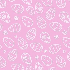 Light Pink Easter Eggs Multidirectional Tossed