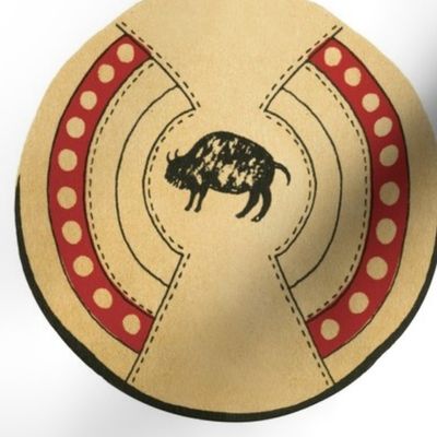 Native American Buffalo Bison Shield