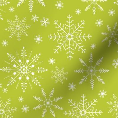Snowflakes (chartreuse)