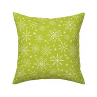 Snowflakes (chartreuse)