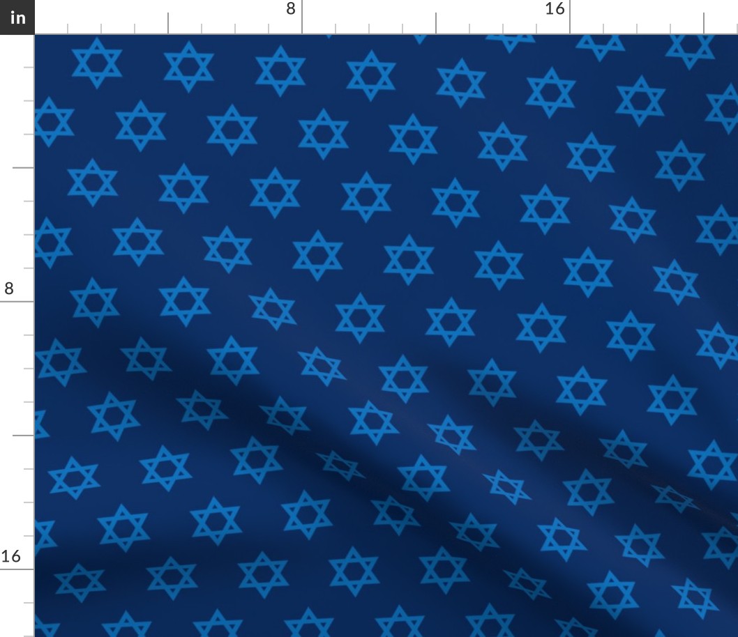 Hanukkah Blue and Gold Star of David