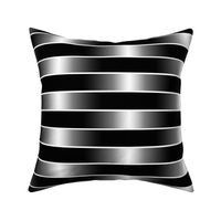Metallic Black & White Ombre Stripe