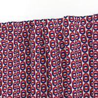 Phish Fishman Optical Donut Red Circle Pattern SPACE Red and Blue