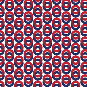 Phish Fishman Optical Donut Red Circle Pattern SPACE Red and Blue