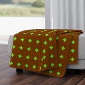 CD1 - Large - Peek-a-Boo Diamonds aka Polka Dot Solidarity  in Speckled Lime Green on Brown