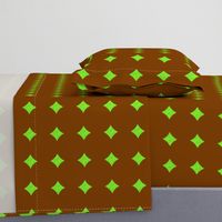 CD1 - Large - Peek-a-Boo Diamonds aka Polka Dot Solidarity  in Speckled Lime Green on Brown