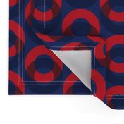 Phish Fishman Optical Donut Red Circle Pattern Red and Blue