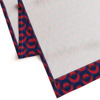 Phish Fishman Optical Donut Red Circle Pattern Red and Blue