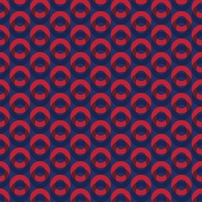 Phish Fishman Optical Donut Red Circle Pattern Red and Blue