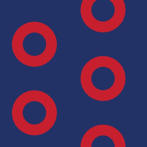 Phish Fishman Donut Red Circle Coordinate RETRO Colors