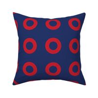 Phish Fishman Donut Red Circle Coordinate RETRO Colors