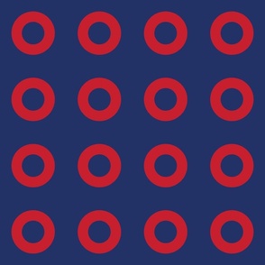 Phish Fishman Donut Red Circle Coordinate RETRO Colors