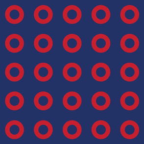 Phish Fishman Donut Red Circle Coordinate RETRO Colors