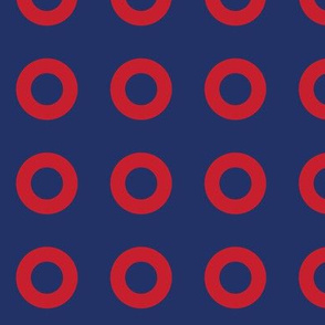 Phish Fishman Donut Red Circle Coordinate RETRO Colors