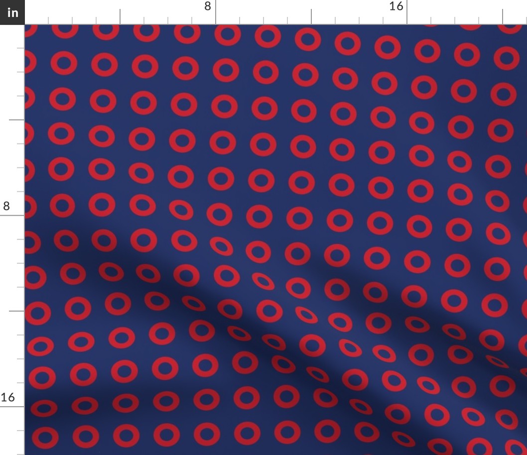 Phish Fishman Donut Red Circle Coordinate RETRO Colors