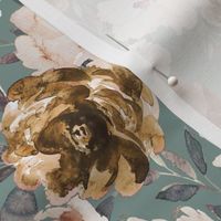 IBD Autumn cocao cream peonies sage B