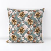 IBD Autumn cocao cream peonies sage B