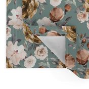 IBD Autumn cocao cream peonies sage B