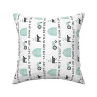 farm life is the best life - grey and dark mint farm collection (90) C18BS