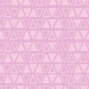 Pink tribal triangles - textured abstract design