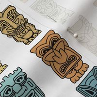Aztec Mayan Totem Symbols Primary on White