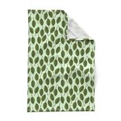 Trendy Green Brown Leaf Pattern