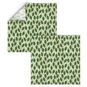 Trendy Green Brown Leaf Pattern