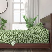 Trendy Green Brown Leaf Pattern