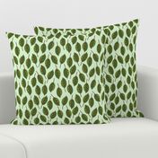 Trendy Green Brown Leaf Pattern