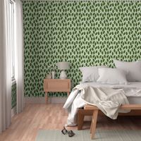 Trendy Green Brown Leaf Pattern