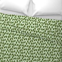 Trendy Green Brown Leaf Pattern