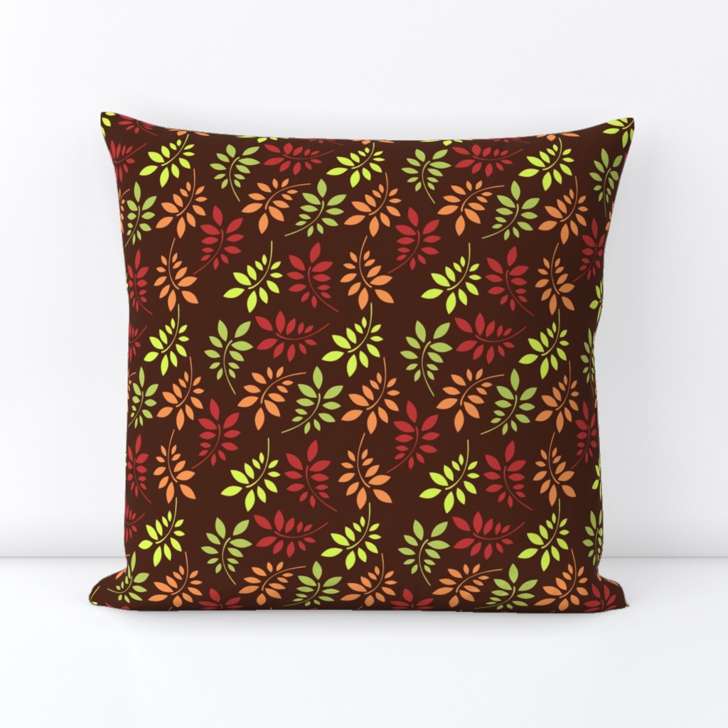 Trendy Fall Leaf Branches Pattern 