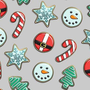 Christmas Sugar Cookies - grey - holiday