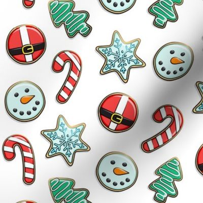 Christmas Sugar Cookies - white - holiday